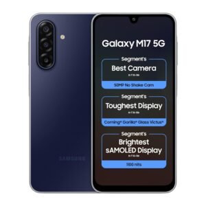 Samsung Galaxy M17 5G Mobile (Sapphire Black, 8GB RAM, 128GB Storage) | 50MP OIS Triple Camera | Gorilla Glass Victus | IP54 | 6 Gen OS Upgrades | AI