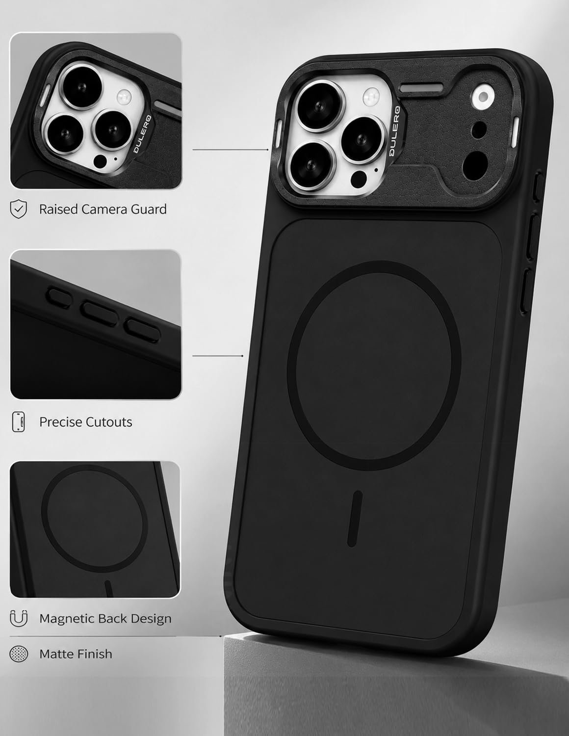 Black matte MagSafe phone case for 16 Pro Max - Image 2
