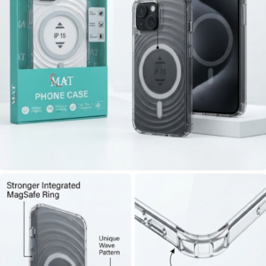MAT transparent MagSafe phone case for iphone 15