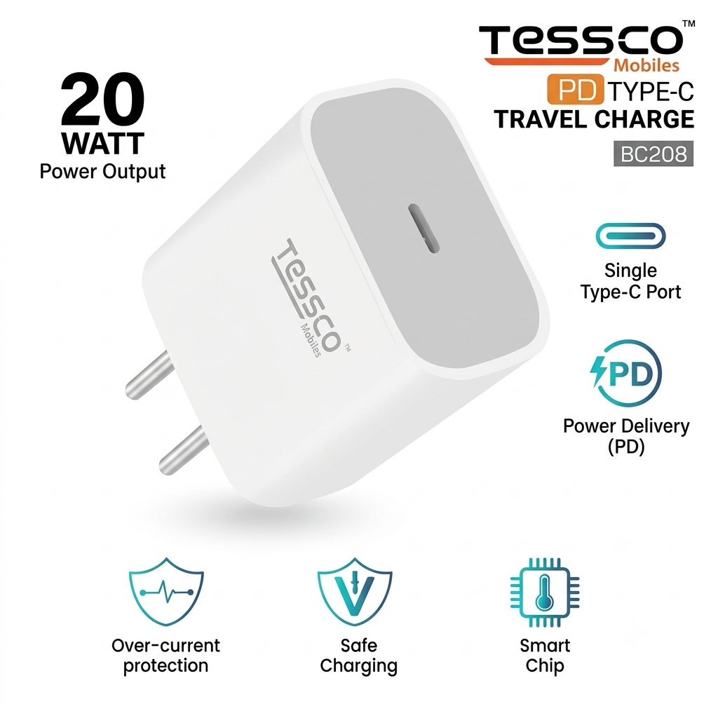 Tessco BC-208 20W Type C Fast Charger adapter