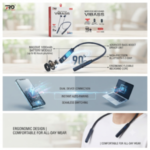RD Vibass Wireless Neckband (Model M-220)