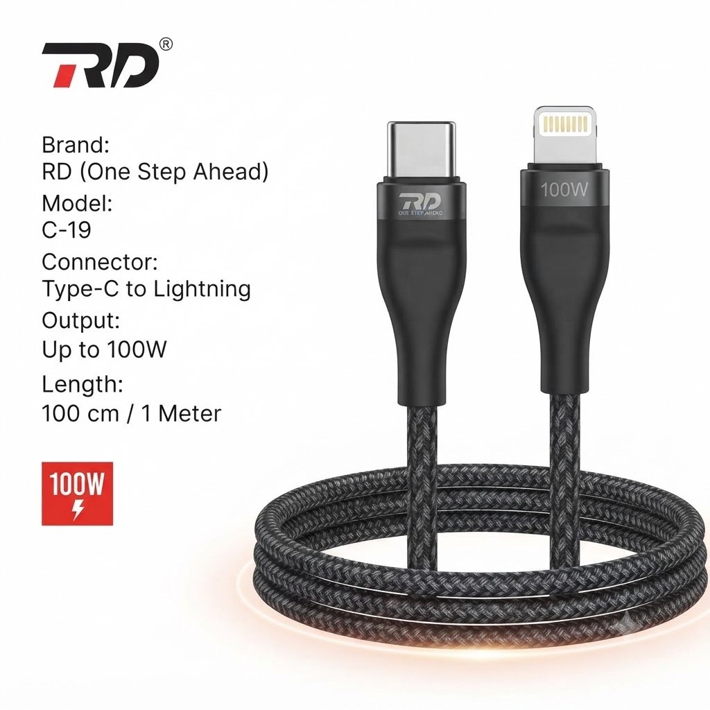 RD C-19 Type-C to Lightning Fast Charging Data Cable