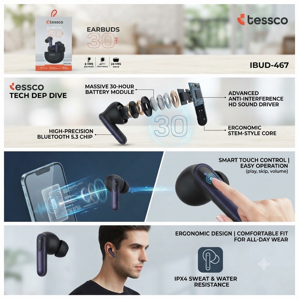 Tessco IBUD-467 wireless earbuds - Image 2