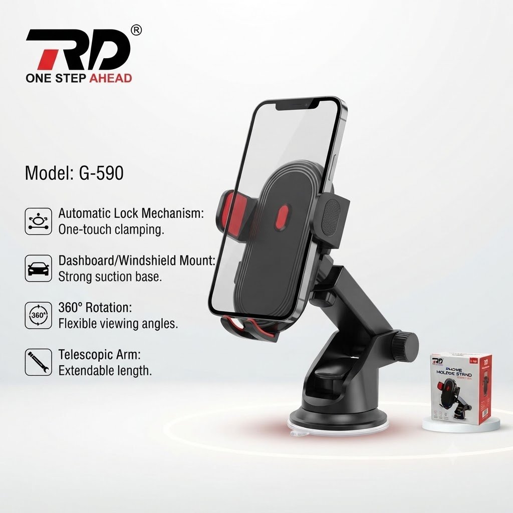 RD One Step Ahead Car Phone Holder Stand (Model G-590