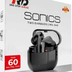 RD Sonics WS-340 True Wireless Earbuds with Powerful Bass, Smart Touch Controls Bluetooth Headset